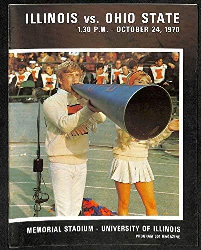 1970 Ohio State Buckeyes împotriva Illinois programul de fotbal 10/24 66711-programe universitare