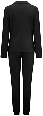 Womens Office Costum Blazer Jacheta Set de Business Fit Fit cu mânecă lungă Solid Solid Outfituri de afaceri