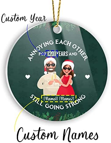 Ornament personalizat, enervant reciproc, ornament de cerc de Crăciun, cadou pentru cuplul căsătorit, bărbați femei, soție