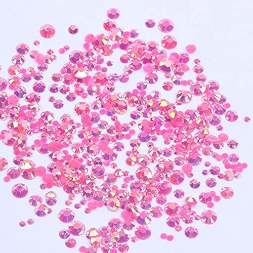 Rinocuri de rășină Dark Rose AB 2mm-6mm 10000-50000ps non-hotfix unghii de unghii Sfaturi de sclipici Glitter Beads DIY Decorațiuni