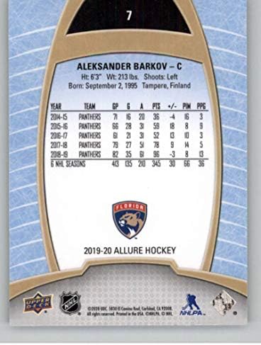 2019-20 ALLURE PENTRU PUNCTUL UPERAL 7 Aleksander Barkov Florida Panthers NHL Hockey Card de tranzacționare