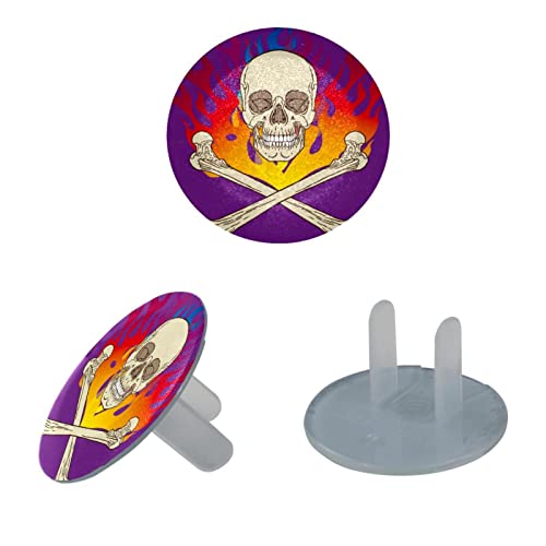 Craniu Flamă Purple Outlet Capacele decorative pentru dovezi pentru bebeluși Capace 24 pachete, copertine de siguranță pentru