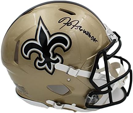 Demario Davis a semnat casca autentică New Orleans Speed cu inscripția Who Dat - Căști NFL autografate