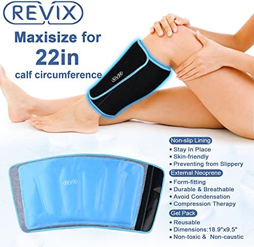 Revix Pack Ice Ice pentru răni Reutilizabile Gel Iceu pentru picior și XL Shin Splint Ice Pack pentru răni Gel Cold pachet