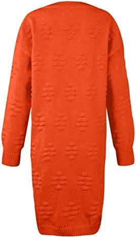Shusuen & nbsp; Femei lungi Cardigan Coats Cablu tricot Casual deschis fata maneca lunga pulover vrac