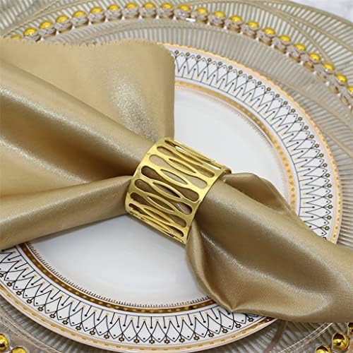 BHVXW Decor de masă Hollow Out Sapkin Rings Suports Serviette Buckle pentru nuntă Cina de petrecere de Crăciun