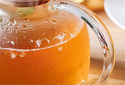 SDFGH 1L/1.5L BIG Transparent Borosilicate Teapot Rezistent la căldură Set de ceai cu ceai mare Puer Kettle Puer