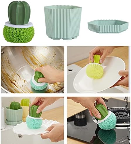 Pensule de curățare a bucătăriei de casă Cactus Spălare de vase perie de curățare a periei de curățare Nano Bilă de curățare