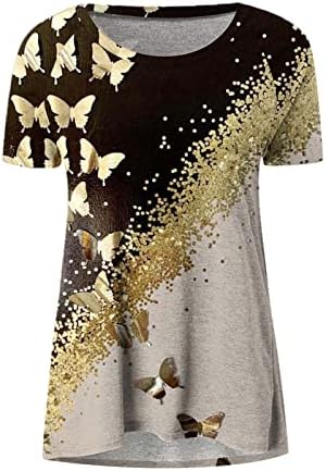 Bluză Fete Fall Summer 2023 Îmbrăcăminte Fashion Fit Fit cu mânecă scurtă Crew Neck Cotton Graphic Top pentru fete 5i 5i