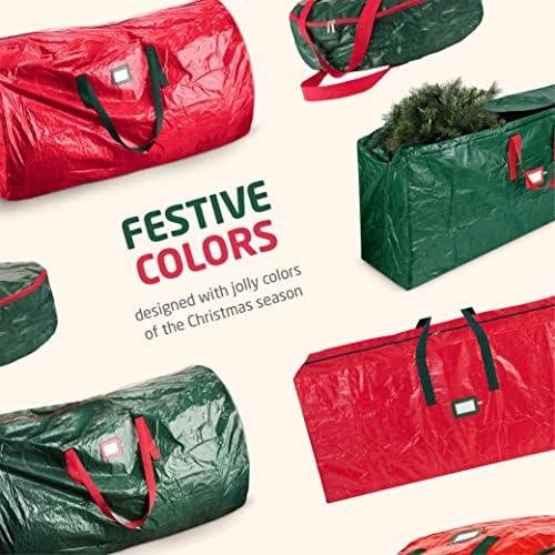 Zober 3-Pack Crăciun artificiale copac sac de depozitare și două saci Garland; vacanță copac depozitare pentru copaci până