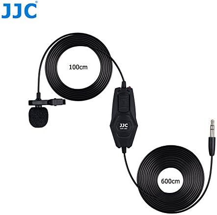JJC 7Meters / 23Feet Omnidirection Lavalier Microfon pentru camere camere camere de înregistrare la îndemână înregistrare audio
