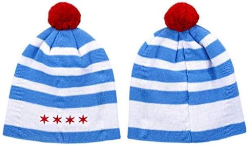 Pălărie de iarnă cu pavilion din Chicago Flag BEANIE CAP