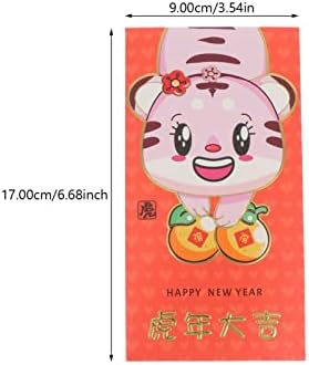 Pungă roșie Yardwe plicuri roșii de Anul Nou Chinezesc: pachete de bani norocoși de Anul Nou Zodiac vezi Hong Bao 16 buc plic