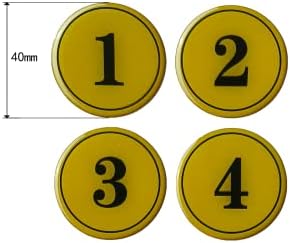 PVC 4cm numere de masă circulară pub-uri restaurante cluburi-galben 1 la 25
