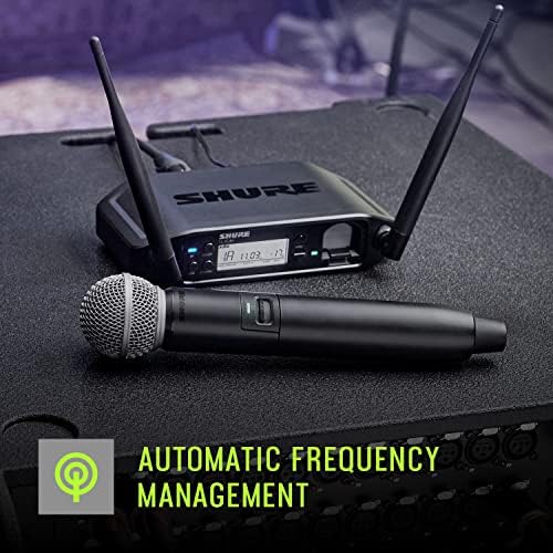 Shure GLX -D+ Dual Band Pro Digital Digital Wireless Rack Sistem de microfon pentru Biserică, Karaoke - Half Rack, până la