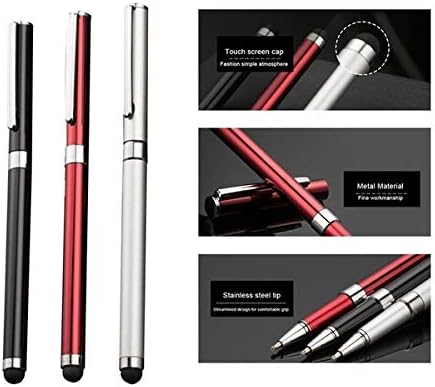 Tek Styz Pro Stylus + Pen compatibil cu Samsung Galaxy S21 + 5G/Plus/Ultra cu atingere personalizată de înaltă sensibilitate și cerneală neagră! [3 pachet-roșu]