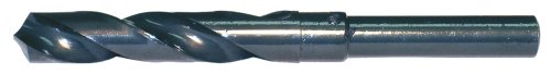 CLE-LINE C20746 Silver și Deming Drill Shank, oțel de mare viteză, finisaj cu oxid de abur, bord redus, punct radial de 118 grade, 23/32 diametru de foraj