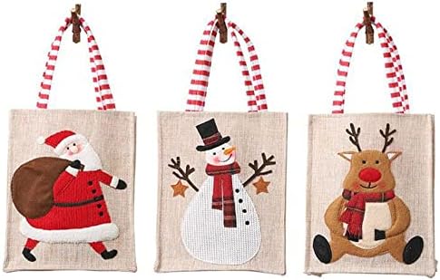 Craciun fericit Moș Crăciun geantă reutilizabilă pentru femei pentru femei mari, casual, genți de mână pentru cumpărături pentru