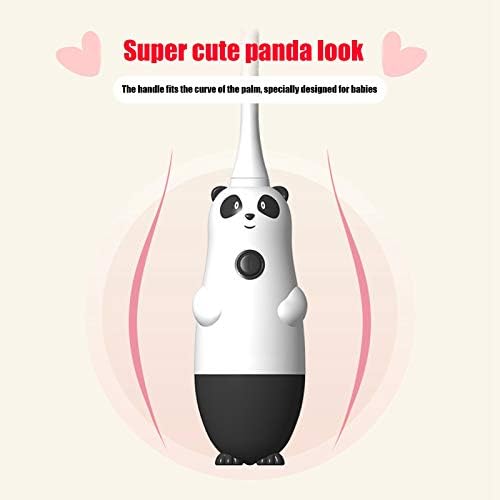 POCREATION Sonic periuță de dinți electrică, perie de dinți cu peri moi, perie de curățare a dinților cu model Panda, periuță