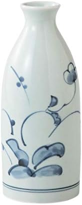 Kozome Kusabana Tokkuri Sake Bottle Hasami Ware Ceramica japoneză.