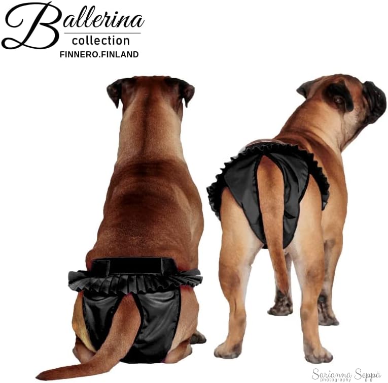 Finnero la spălabil scutece pentru câini lavabile Stil de balerină feminină - reutilizabile pantaloni de câini extrem de absorbiți pentru câini în perioadă, căldură sau urinare excitabilă