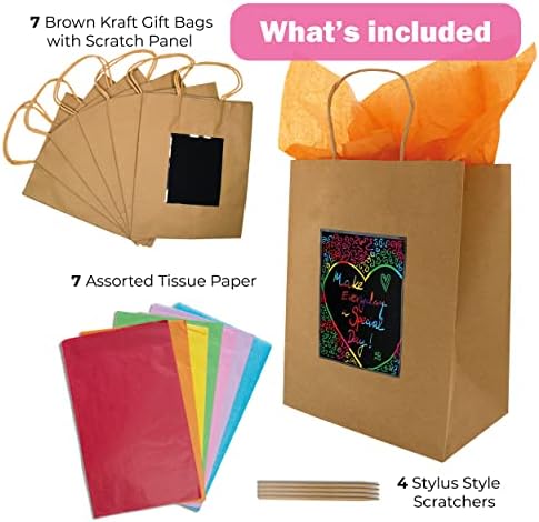Purple Ladybug Mozaic Kit cu rame foto + 7 pungi cadou maro cu panou de zgârieturi pentru mesaje personalizate