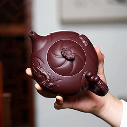Teapot modern ceainic ceainică violet de argilă, realizat manual minereu crud de vinete violet oală de ceai mare capacitate