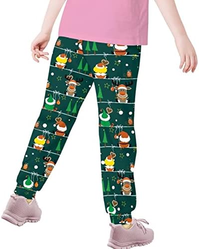 Suhoaziia moda imprimate pentru fete Jogger pantaloni Elastic talie pierde Sweatpants cu buzunare pentru mersul pe jos drumeții
