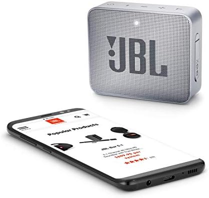JBL GO 2 Difuzor portabil Bluetooth impermeabil, gri, 4,3 x 4,5 x 1,5