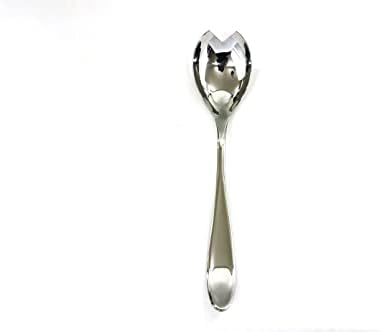 Mepra AZB10491122 Forma Salată de servire Spoon-[pachet de 24], 25,4 cm, finisaj din oțel inoxidabil, masă de masă sigură pentru vase