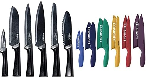 Cuisinart C55-12pmb avantaj set de cuțite metalice din 12 piese cu apărătoare pentru Lame, negru & amp; C55-12pcksam cuțite