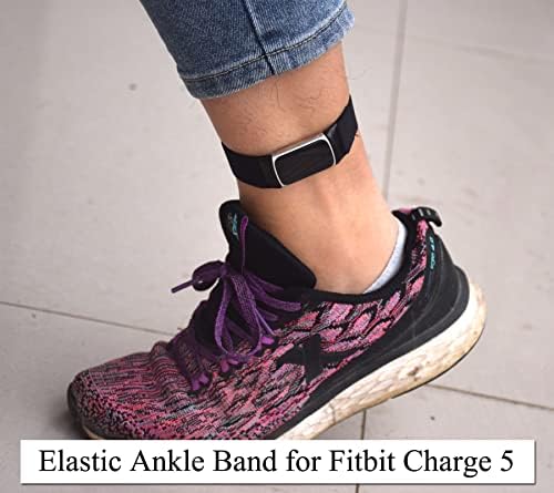 Bandă elastică reglabilă pentru încheietura mâinii / Gleznă Pentru compatibil cu Fitbit Charge 5 Fitness Tracker, bandă elastică