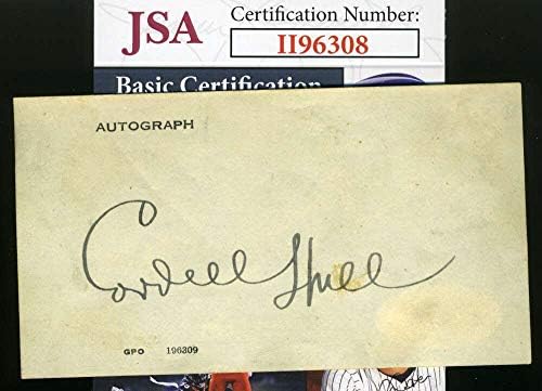 Cordell Hull JSA Coa semnat de mână FDR Secretar de Stat autograf