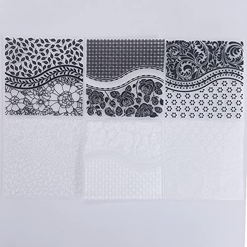 Pupuzao cu 3 pachete din plastic de embosare folder de hârtie meșteșuguri de hârtie Impresiuni texturate din plastic pentru