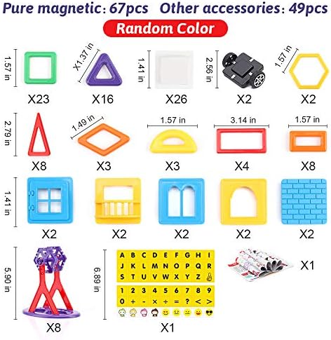 NICKNACK MINI BLOYS MAGNETICE Jucării Blocuri de plăci magnetice pentru copii pentru copii și copii pentru copii cu un cadou