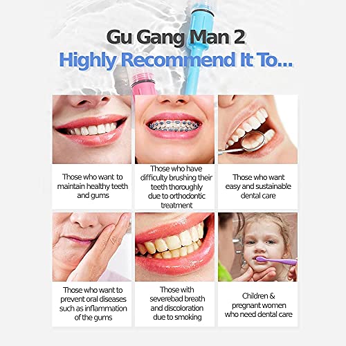 Gabia Gu Gang Man 2 Water Flosser-Instalare rapidă și ușoară, scalare din dinți la domiciliu, irigator oral, îngrijire stomatologică