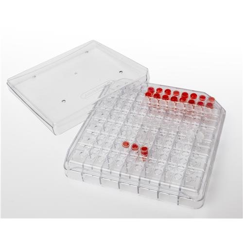 Bel-Art F18837-0000 Science Ware PCR Tube congelator cutie de depozitare, deține tuburi de 0,2 mL, 144 locuri, 2,5 cm Înălțime,