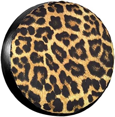 Acoperire a anvelopelor de rezervă 14 inch leopard imprimare imprimeu impermeabil un universal acoperire roată protector cu