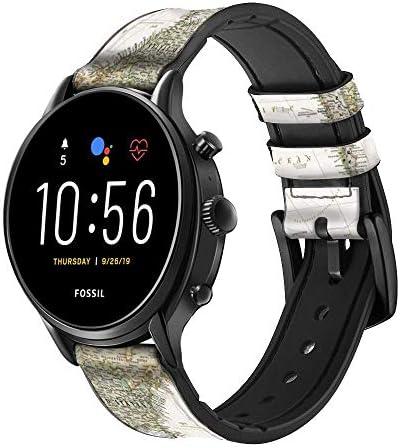 CA0081 World Map Smart Smart Watch Band curea pentru fosile hibrid smartwatch nate, hibrid HR Latitude, Hybrid Smartwatch Machine