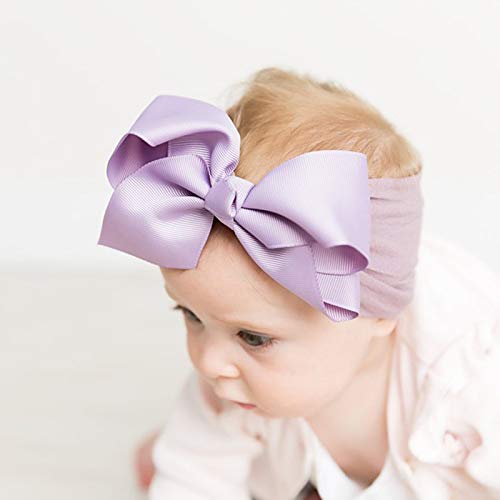 16 culori Baby Bow larg Turban Headbands fete Mare 6 inch păr arcuri cap împachetări nou-născuți copii mici Hairbands