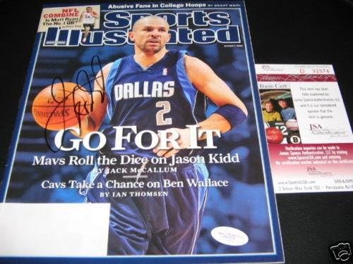 Jason Kidd Dallas Mavericks, Hof Jsacoa semnat Sports Illustrated - Reviste autografate NBA