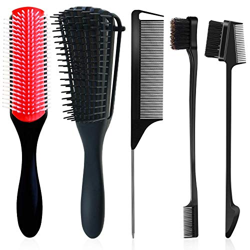 Perie de șampon cu peri de nailon cu 9 rânduri perie Detangling perie pentru păr creț, perie Detangler Hair Detangler 2 perie