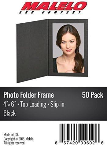 Carton Photo Folder Frame 4x6-pachet de 50-Negru