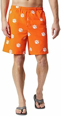 Columbia NCAA Clemson Tigers Backcast pentru bărbați II Scurt tipărit, X -Large, Cle - Spark Orange