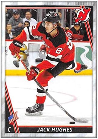 2020-21 Topps NHL Sticker 304 Jack Hughes New Jersey Devils Hockey Card de autocolant