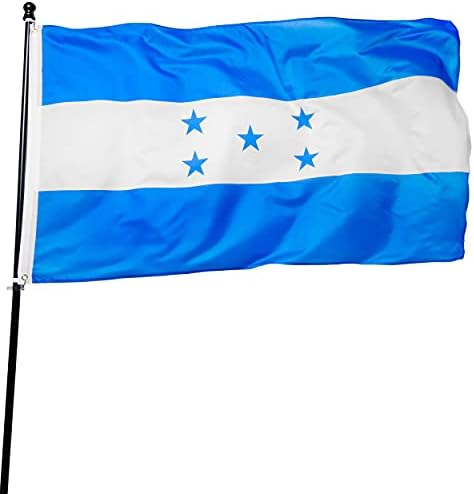 Danf Honduras Flag 3x5 ft Poliester gros, Fade rezistent, grâu de alamă, antet de pânză, steaguri naționale cu două fețe Honduran