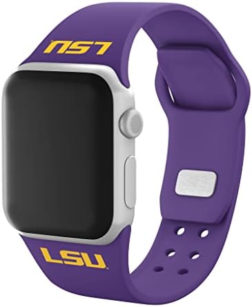 Trupe de afinitate Louisiana State Tigers Silicon Sport Band compatibil cu Apple Watch