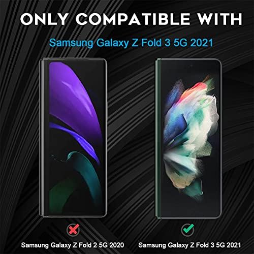 Orzero 3 seturi compatibile pentru Samsung Galaxy Z Fold 3 5g Soft TPU Ecran Protector, cu camera Notch calitate Premium acoperire