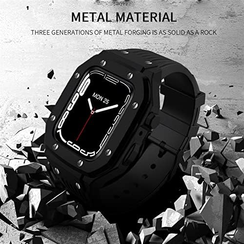 BCMCBV pentru Apple Watch Band Series 44mm Men Alloy Watch Case curea 45mm 42mm Metal Metal Modificarea Mod Kit Accesorii pentru