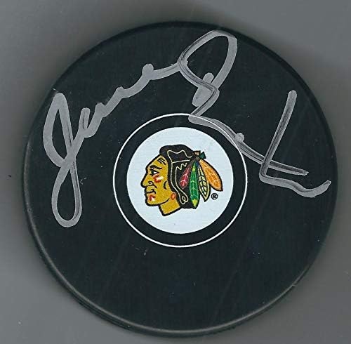 Autograf Joel Quenneville Chicago Blackhawks puc de hochei-autografe NHL pucks